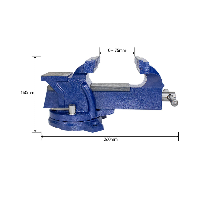 Heavy Duty Bench Vise Anvil Forged, 360° Swivel Locking Base desktop Clamp, 4" 5" 6"
