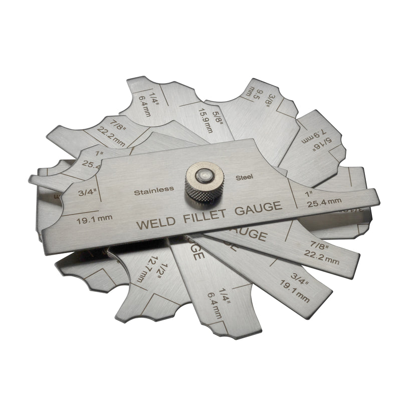 Mg-11 Cam Type Weld Gauge Set (7PCS) 1/8" - 1" (3.2-25.4mm) Etched Welding Inspection Test Ulnar Metric & Inch