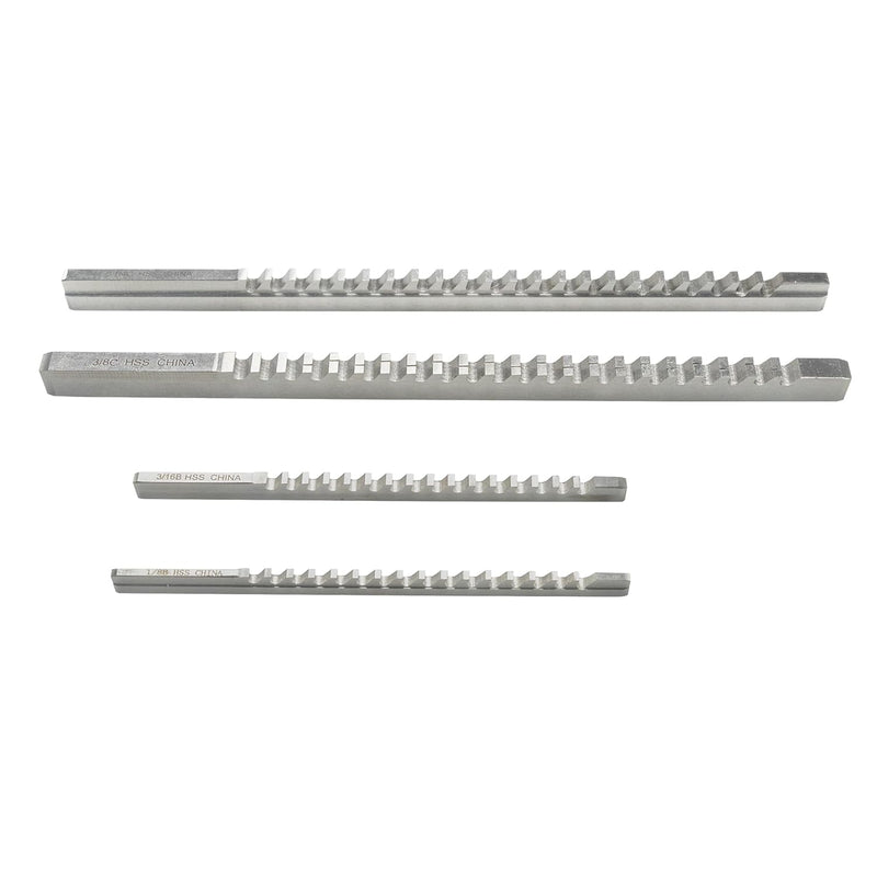 HFS(R) 27PCS Set No.10-10A Combination H.S.S. Keyway Broach Sets in Fitted Box,4 Broaches and 18 bushings Equal 36 Combinations