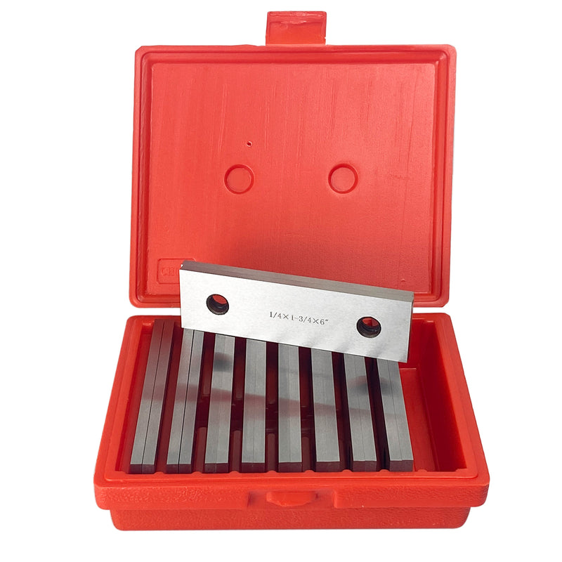 1/4" Steel Parallel Set 9 Pair Parallels .0002" Hardened