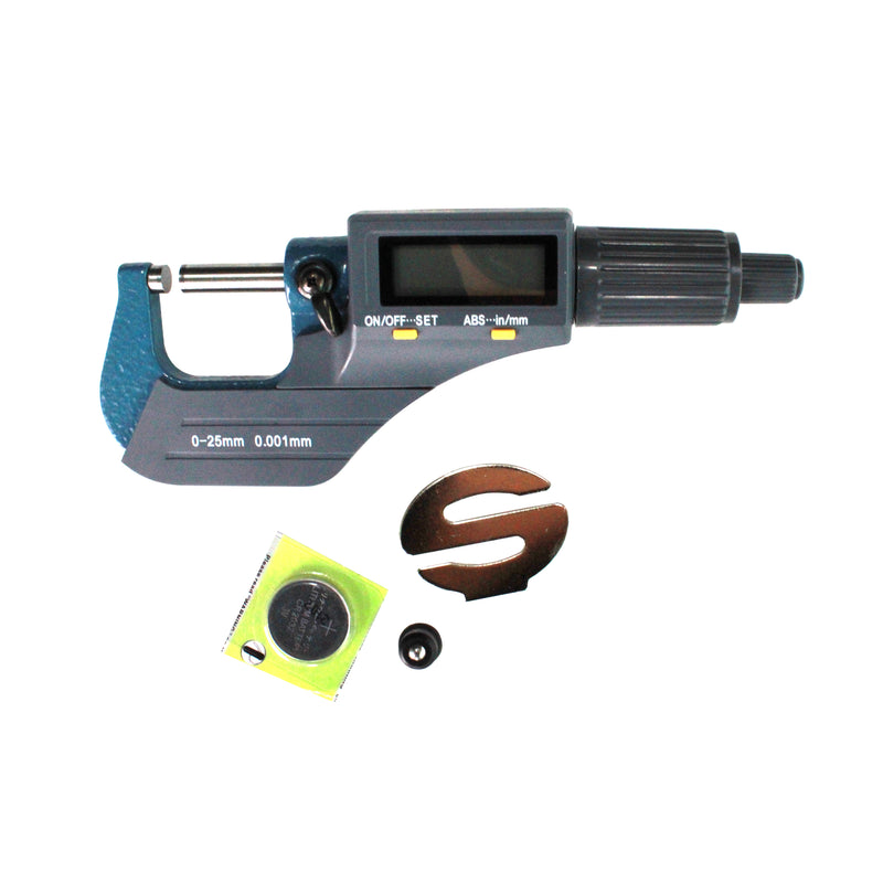 0-1" - 0-25mm 2 Function Electronic Digital Outside Micrometer CarbideTip
