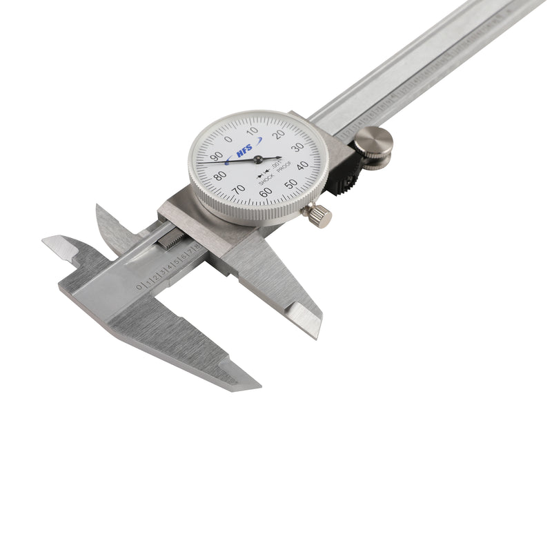 0-6" 4-Way Dial Caliper 0.001" Stainless Steel Shockproof  Measurement with Plastic Case