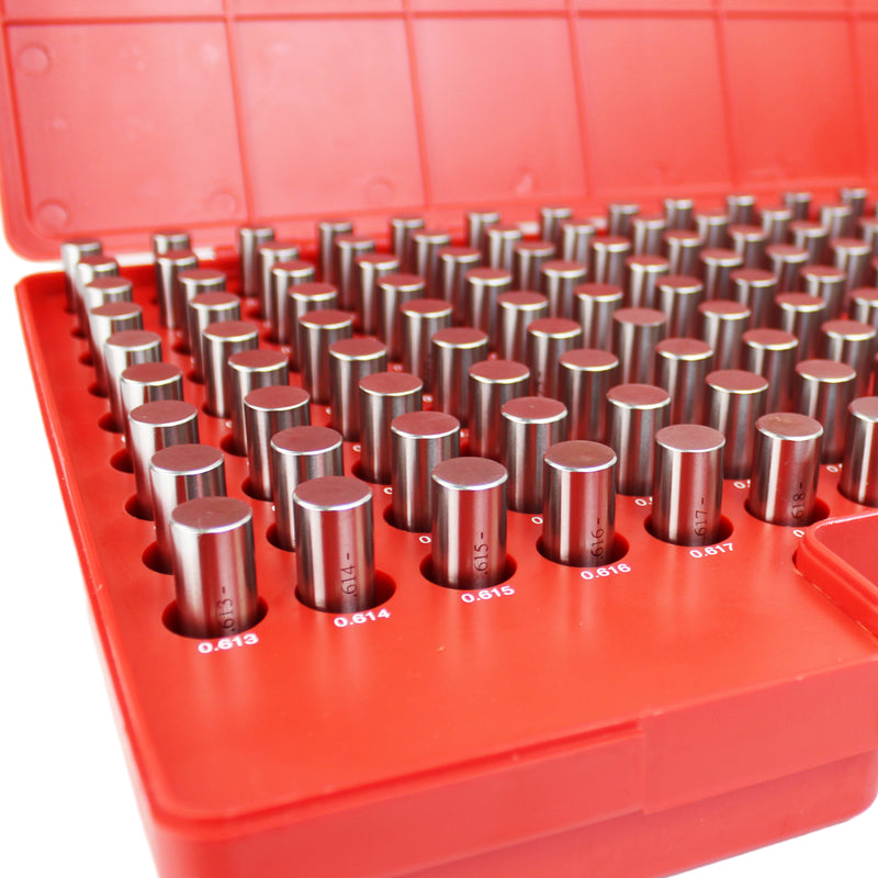 Steel Pin Gage Set Minus- 125pcs M3 .501-.625"