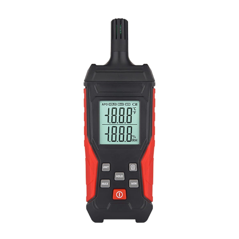 Temperature & Humidity Meter Detector Digital Hygrometer Handheld Industrial Home Indoor - Ambient, Relative Humidity, LCD Backlight, Min/Max Hold