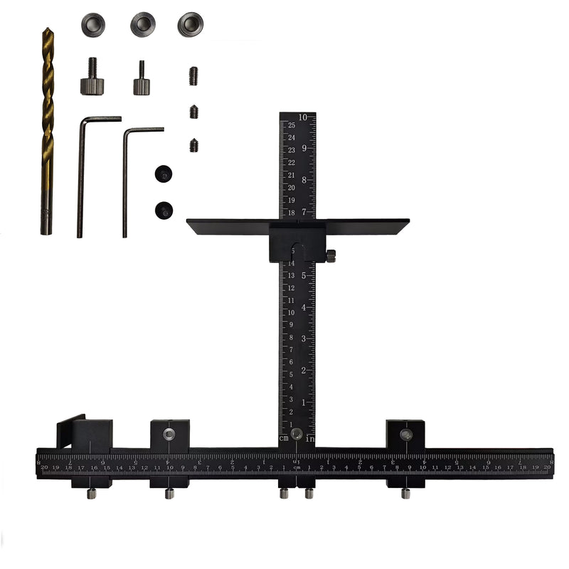 Cabinet Hardware Handle Jig - Aluminum Alloy, Adjustable, Corrosion-Resistant, Precision Drill Guide for Installation Handles Knob