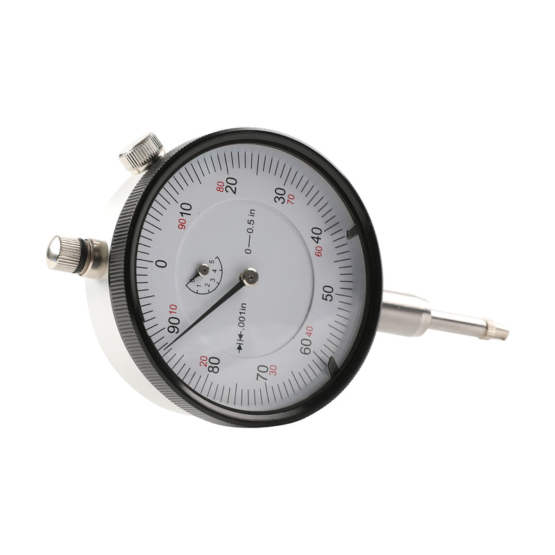 0-1/2" x 0.001" Dial Indicator Lathe Tool High Precision 1/4" Hole