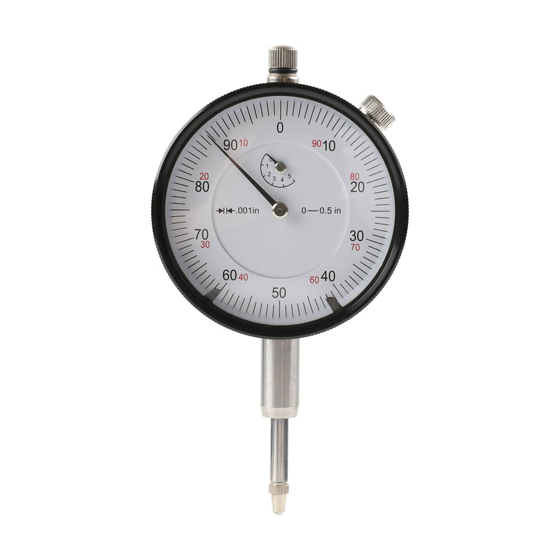 0-1/2" x 0.001" Dial Indicator Lathe Tool High Precision 1/4" Hole