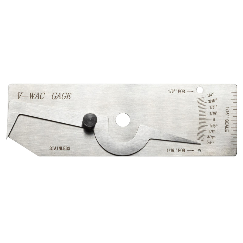 V-WAC Single Weld Gage Welding Inspection Thread Gauge Inch Stainless Steel Checks Undercut Crown Height Porosity Pits