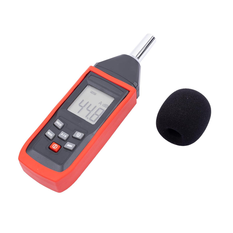 Sound Meter, Sound Level Meter, Noise Meter, Decibel Meter, Sound Analyzer, Range 30dB to 130dB with Backlight LCD Display, Data Hold, for Home, Office, School