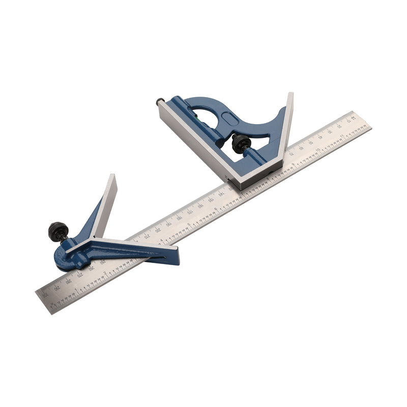 3 PC Combination Square Ruler Set Protractor Satin, 4R Graduation Type, Blade: 6"