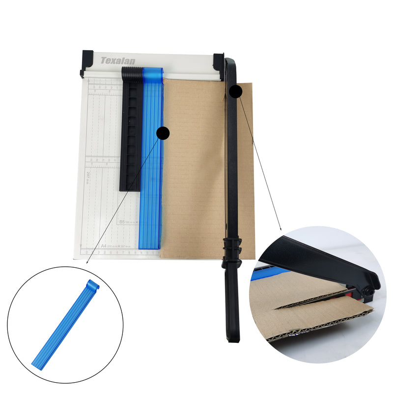 TEXALAN Paper Cutter Letter Size Paper Trimmer 12" Cut Length 12 Sheet Capacity