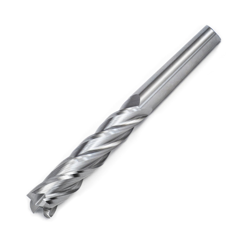 4 Flute Solid Carbide End Mill 3/8" Shank, 1-3/4" Cutting Length