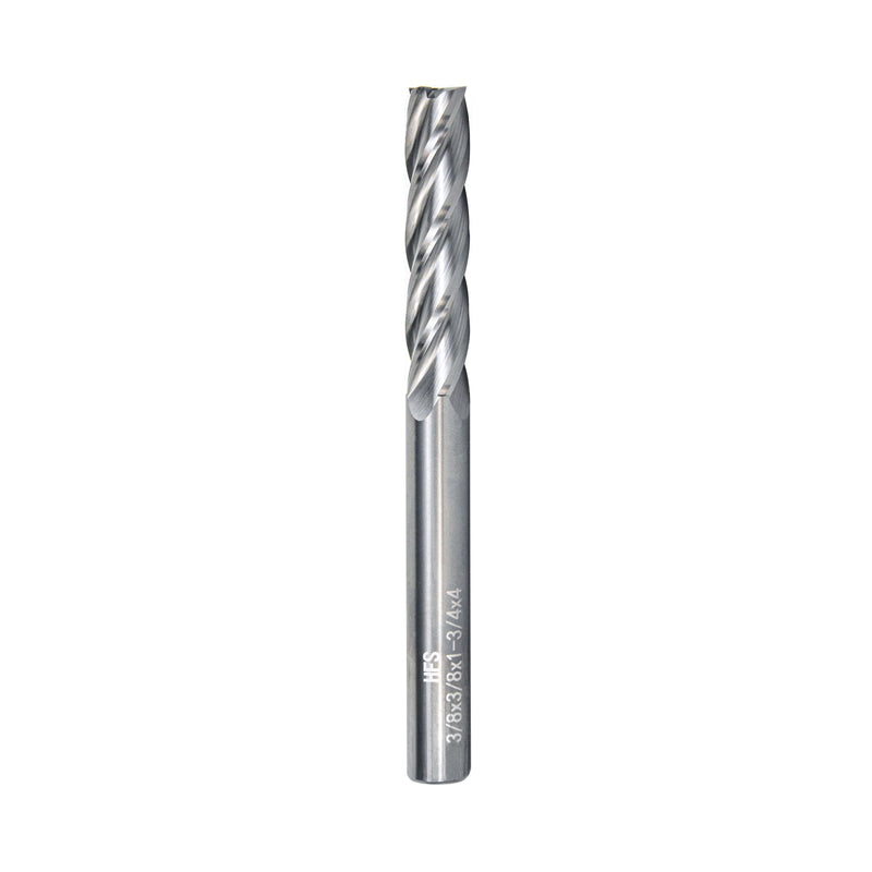 4 Flute Solid Carbide End Mill 3/8" Shank, 1-3/4" Cutting Length