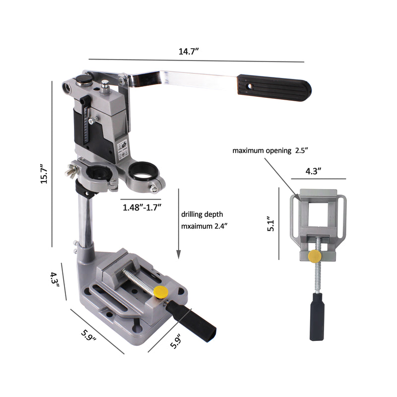 Drill Press Rotary Tool Workstation Stand with Wrench