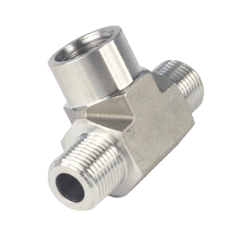 FORGED Pipe Fitting Street Tee MNPT x FNPT x MNPT Stainless Steel 304