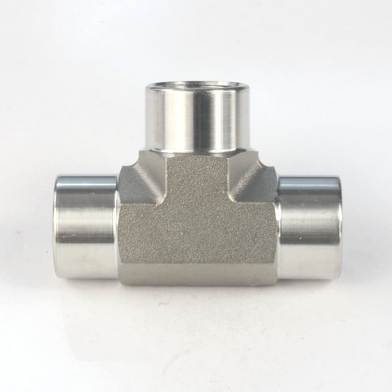 Female NPT 3 Way Tee Fittings Stainless Steel 304