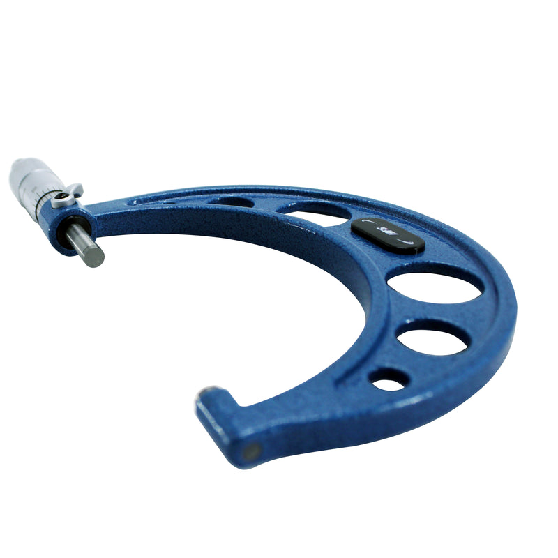 3-4" x 0.0001" Solid Metal Frame Outside Micrometer with Plastic Case