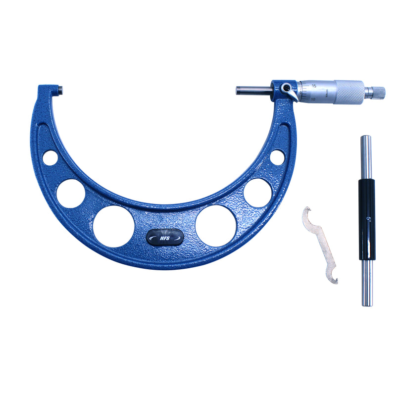 5-6" x 0.0001" Solid Metal Frame Outside Micrometer with Plastic Case