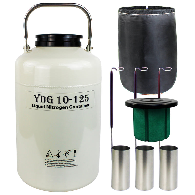 10L Big Mouth Cryogenic Container Liquid Nitrogen Ln2 Tank Wide Open Mouth