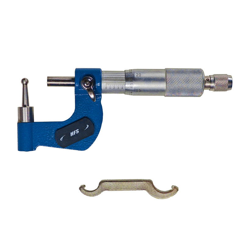 Tube Micrometer Reloading Ball Spherical Anvil Case Thickness 0-1"/0.0001"