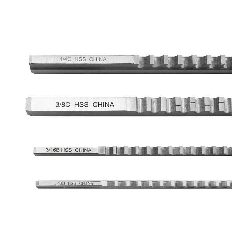 HFS(R) 27PCS Set No.10-10A Combination H.S.S. Keyway Broach Sets in Fitted Box,4 Broaches and 18 bushings Equal 36 Combinations