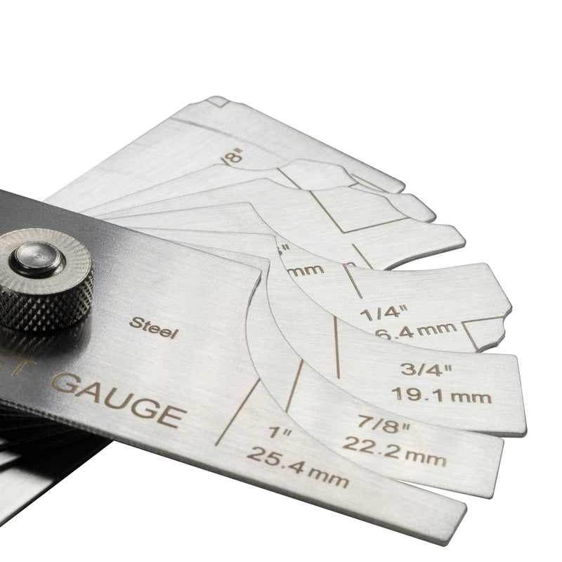 Mg-11 Cam Type Weld Gauge Set (7PCS) 1/8" - 1" (3.2-25.4mm) Etched Welding Inspection Test Ulnar Metric & Inch