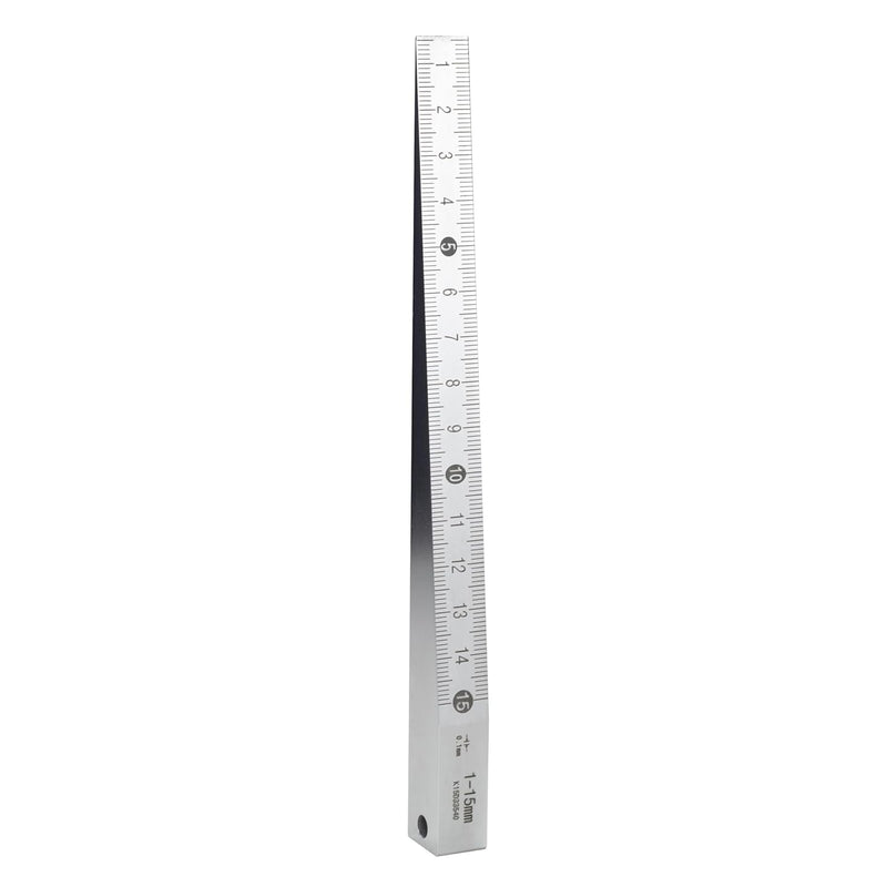 Precision Taper Gauge 0.4-6mm - Carbon Steel Gap Gage, Laser-Scaled Welding Wedge Feeler Hole Measure Tool