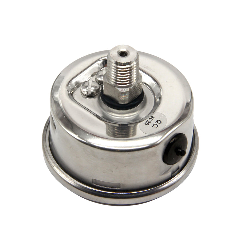HFS 2.5" Dry Utility Vacuum Gauge 1/4" NPT Center Mount; -30HG/0PSI Back Mount