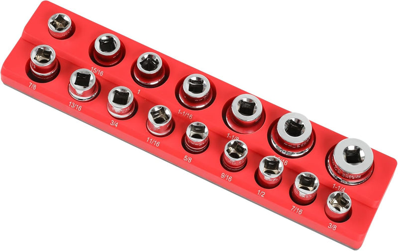 HFS(R) Magnetic Socket Organizer Set Magnetic Socket Organizer Tray SAE Standard Socket Holder Magnetic Tool Organizer