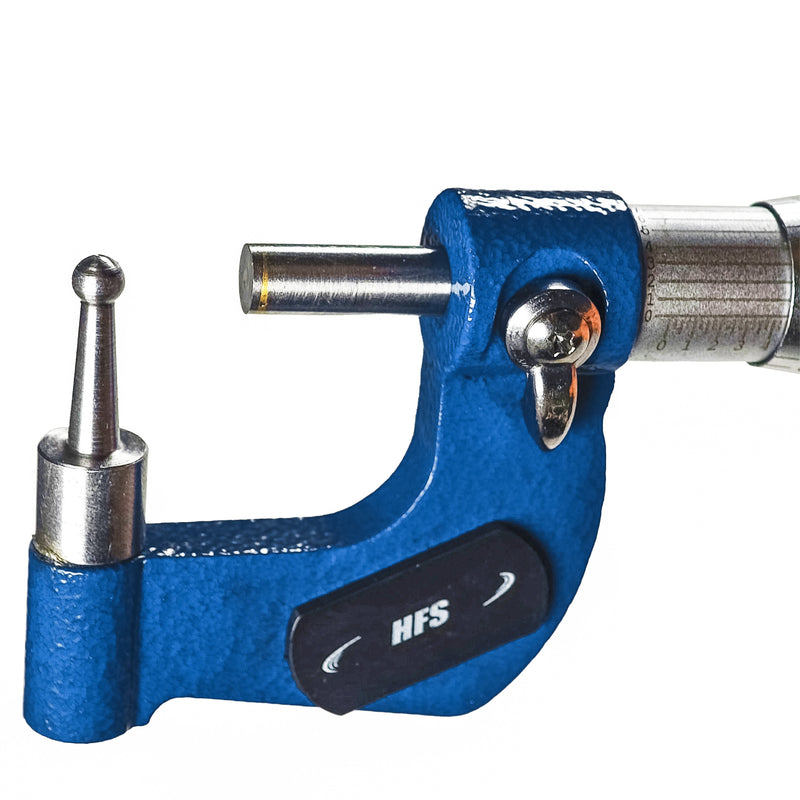 Tube Micrometer Reloading Ball Spherical Anvil Case Thickness 0-1"/0.0001"