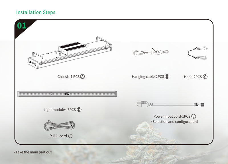 LED Grow Light IR Full Spectrum Panel 650W 6 Light Bar