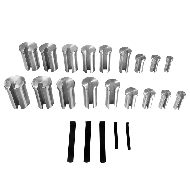 HFS(R) 27PCS Set No.10-10A Combination H.S.S. Keyway Broach Sets in Fitted Box,4 Broaches and 18 bushings Equal 36 Combinations