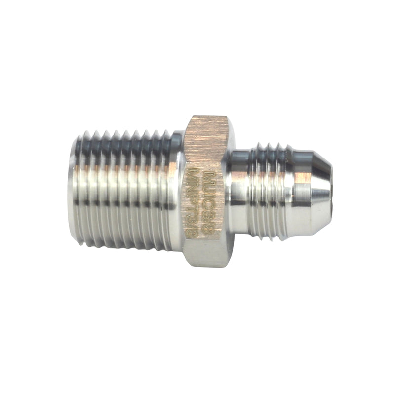 Male NPT to Male JIC Adapter - Multiple Sizes  Stainless Steel 304