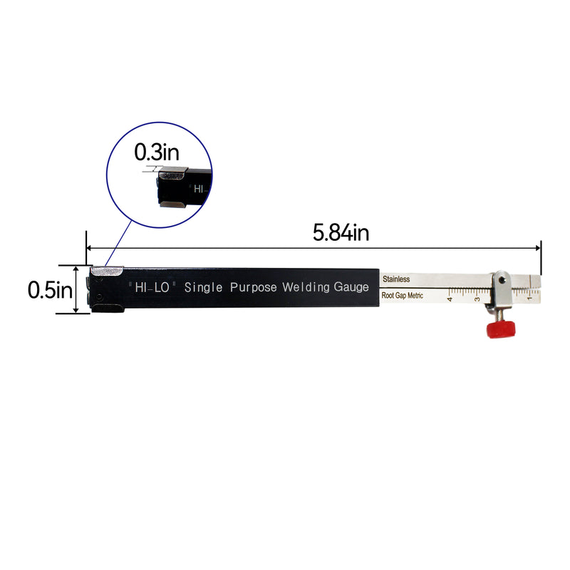 Hi-Lo Welding Gauge Gauge Internal Single Purpose Root Gap Metric