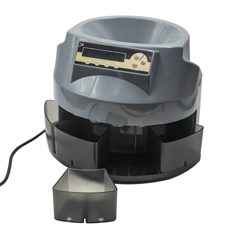 Commercial Electronic Coin Counter Sorter (4 Coin Storage Box)