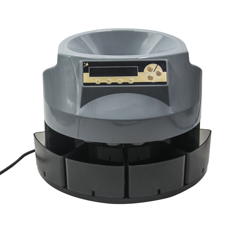 Commercial Electronic Coin Counter Sorter (4 Coin Storage Box)