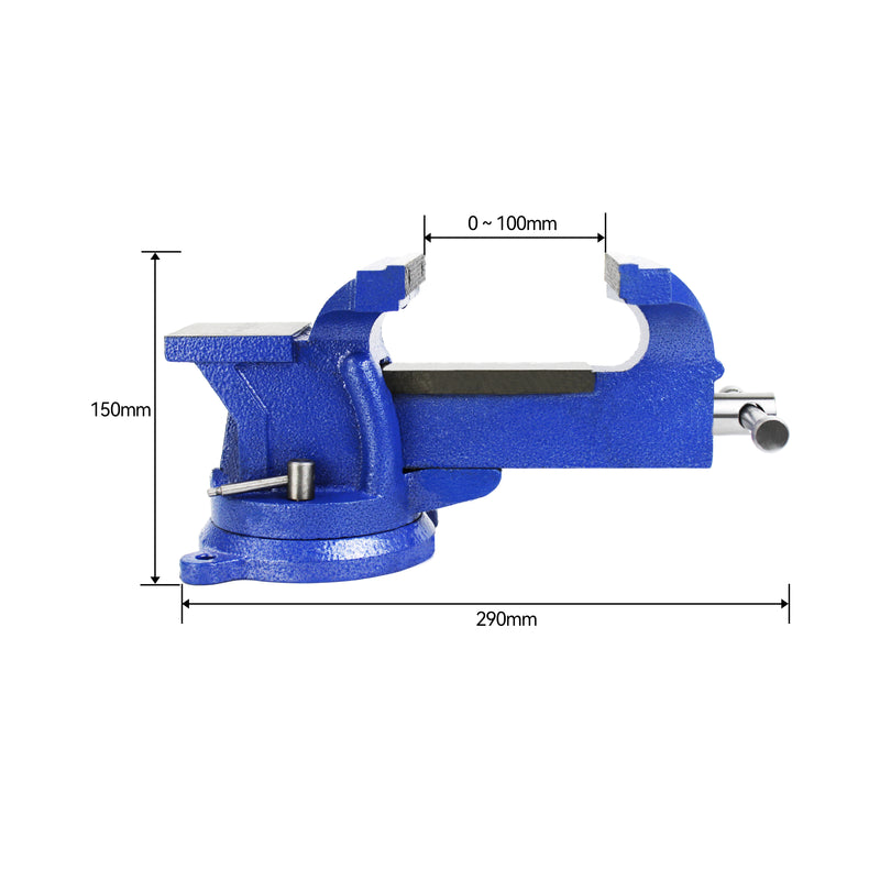 Heavy Duty Bench Vise Anvil Forged, 360° Swivel Locking Base desktop Clamp, 4" 5" 6"