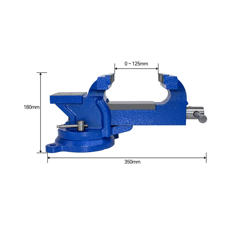 Heavy Duty Bench Vise Anvil Forged, 360° Swivel Locking Base desktop Clamp, 4" 5" 6"