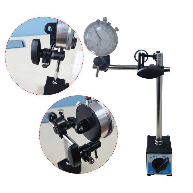 Magnetic Base Stand with Fine Adjustment 135lbs/60kg Max Pull Clamping Hole Diameter 3/8"