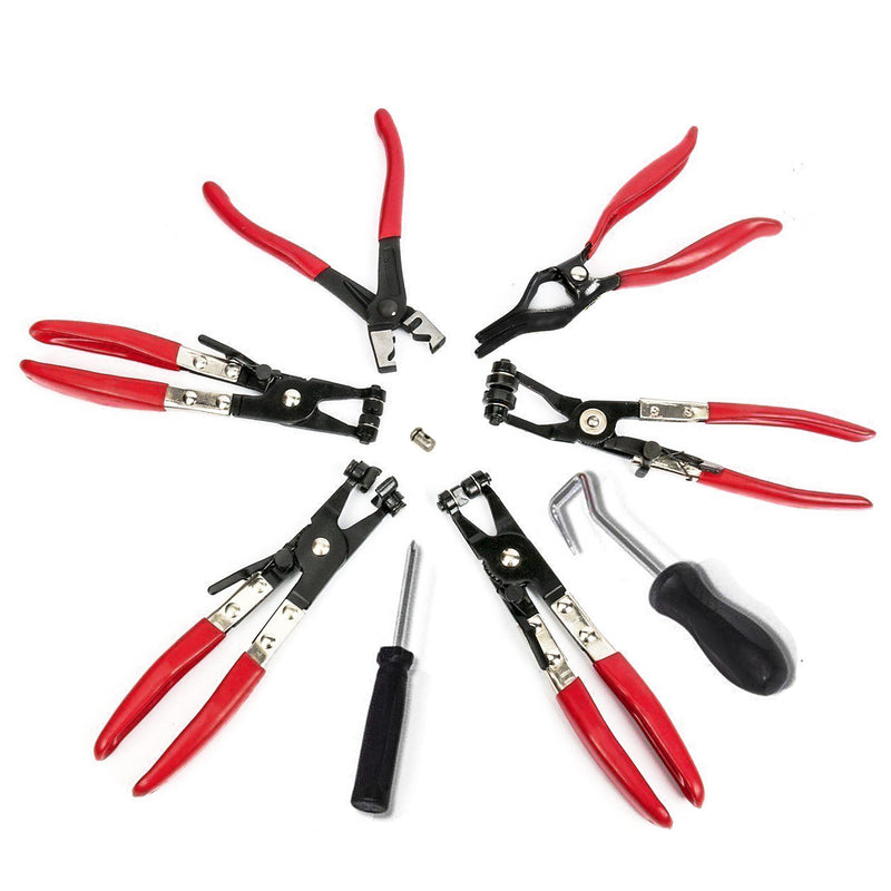 9pc Deluxe Flexible Hose Clamp Plier Assortment Kit Flexible Tool Set