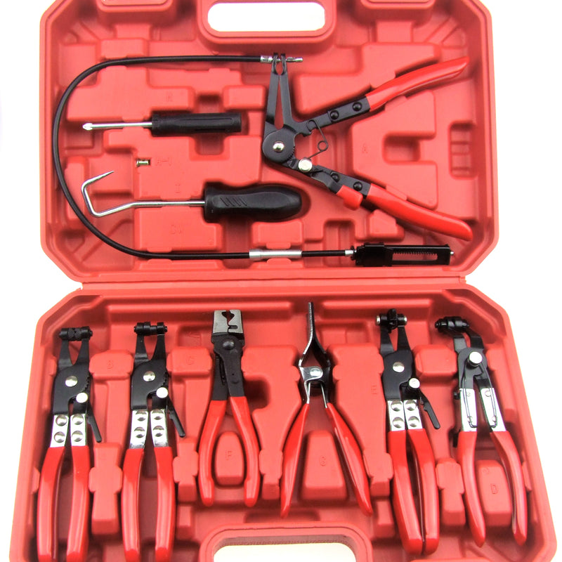 9pc Deluxe Flexible Hose Clamp Plier Assortment Kit Flexible Tool Set