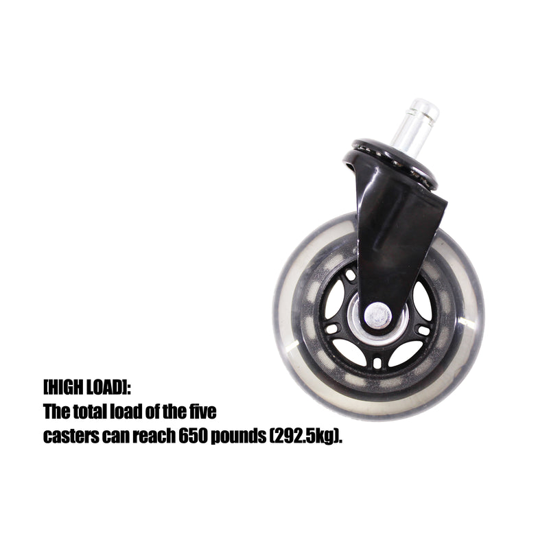 5PCS 3IN Office Chair Caster Wheels Heavy Duty Universal Fit