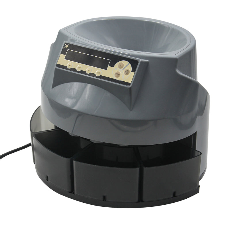 Commercial Electronic Coin Counter Sorter (4 Coin Storage Box)