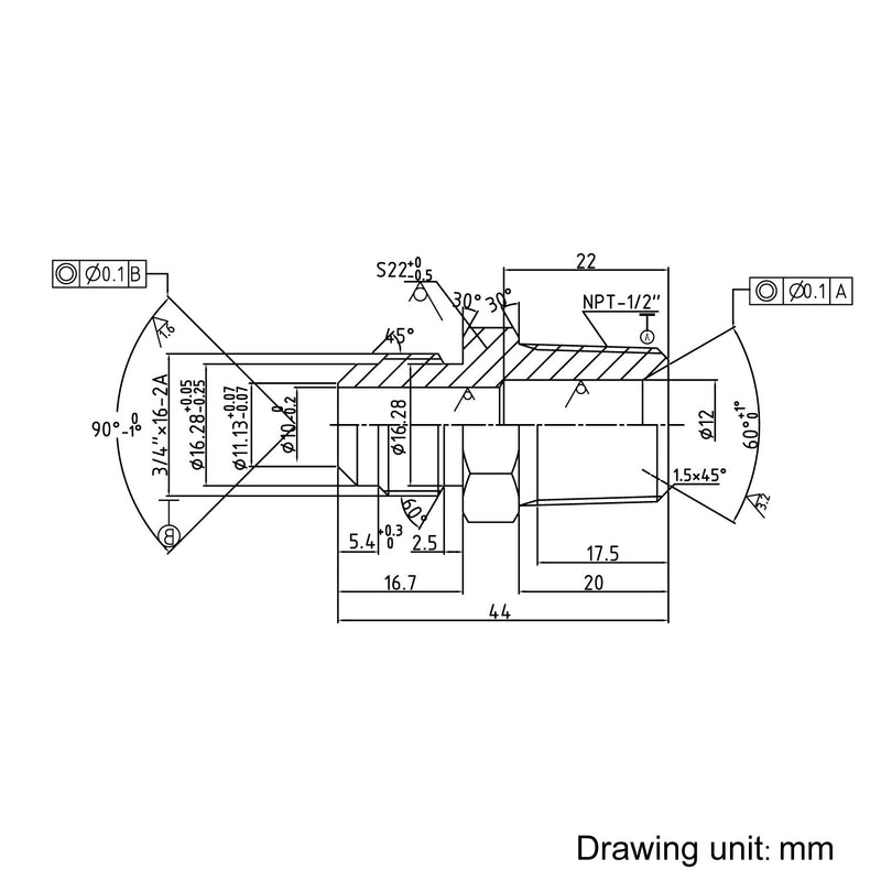 Male NPT to Male SAE Adapter - Multiple Sizes Stainless Steel 304