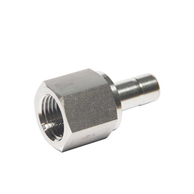 1/2" OD Tube Stub x 1/2" Female NPT Adapter Stainless Steel 316