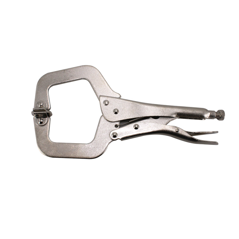 6 Pack - 11" C-Clamp Locking Pliers, Swivel Pads