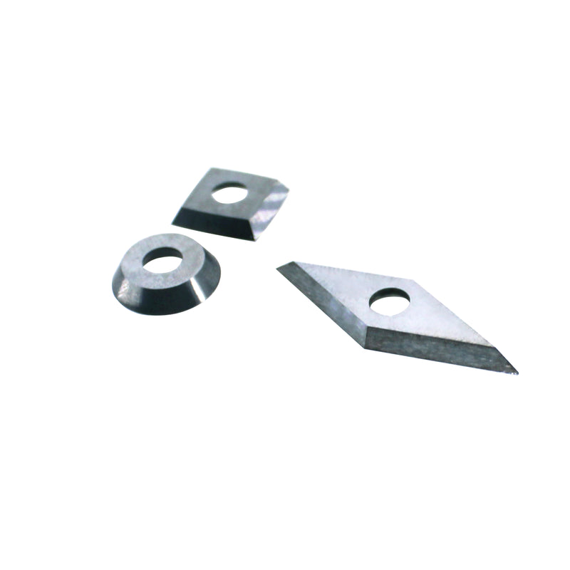 3pcs Tungsten Carbide Cutters Inserts Set for Wood Lathe Turning Tools