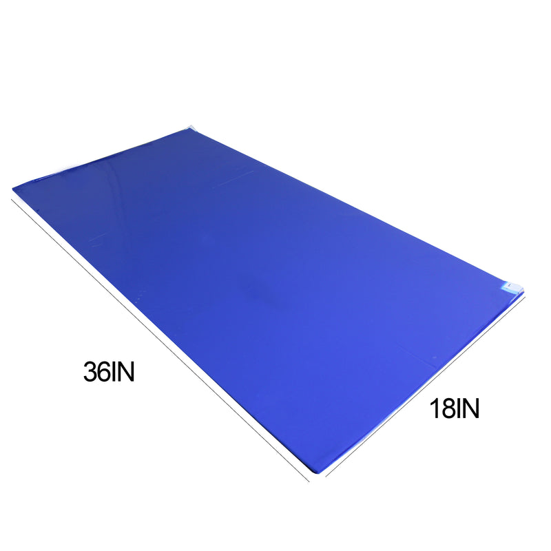 4 Mats of 30 Sheets Blue Adhesive Mat 18" x 36" for Cleanroom, Laboratory, Hospital, 4 Mats/Box