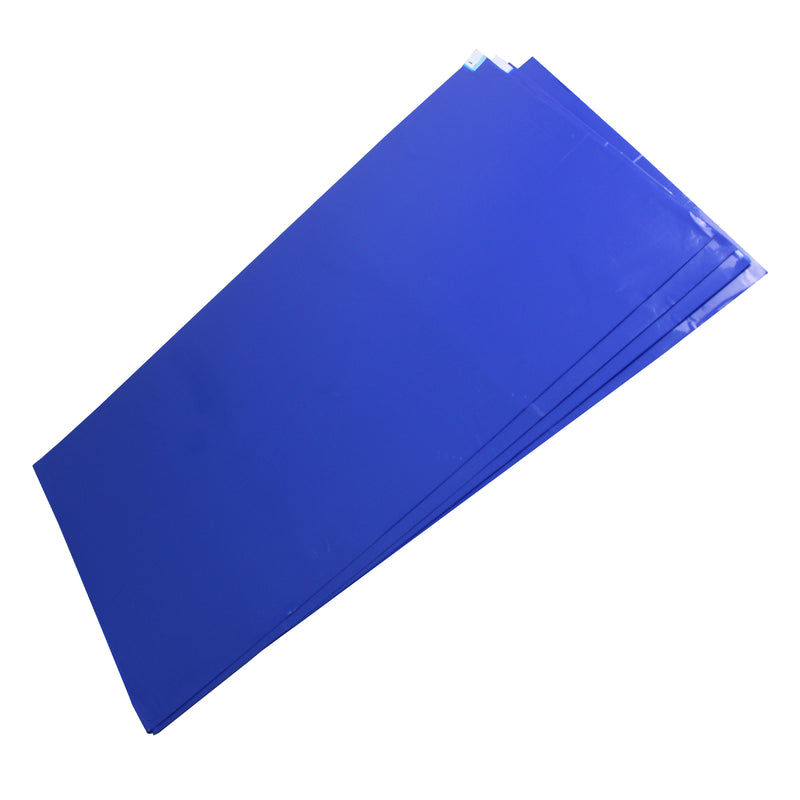 4 Mats of 30 Sheets Blue Adhesive Mat 18" x 36" for Cleanroom, Laboratory, Hospital, 4 Mats/Box