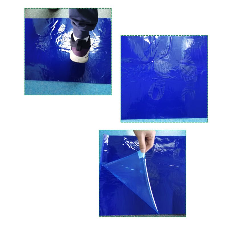 4 Mats of 30 Sheets Blue Adhesive Mat 24" x 36" for Cleanroom, Laboratory, Hospital, 4 Mats/Box
